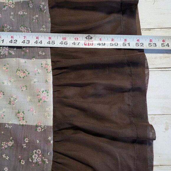 Vintage Couriers California Gingham Swiss Maxi Dress Prairie Cottage Hippie 70s - Picture 8 of 13